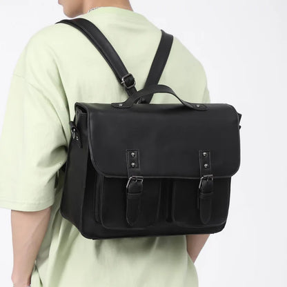 Fashion Korean Style Man Bussiness Briefcases Unisex Vintage High Capacity Laptop HandBags Shoulder Bags
