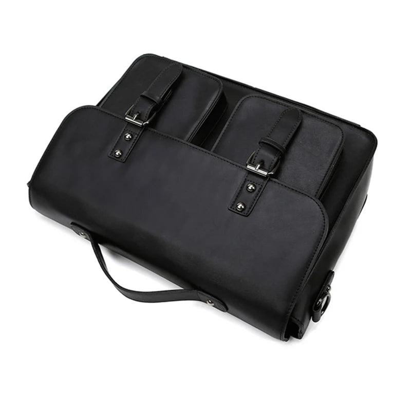 Fashion Korean Style Man Bussiness Briefcases Unisex Vintage High Capacity Laptop HandBags Shoulder Bags