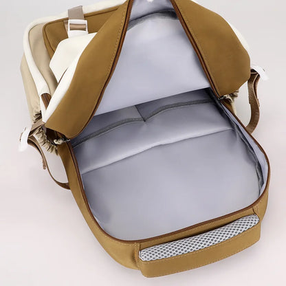 Fashion Korean Style Women Backpacks Preppy Multi Pockets Honeycomb Girl Students School Bags Teenager ShoulderBags