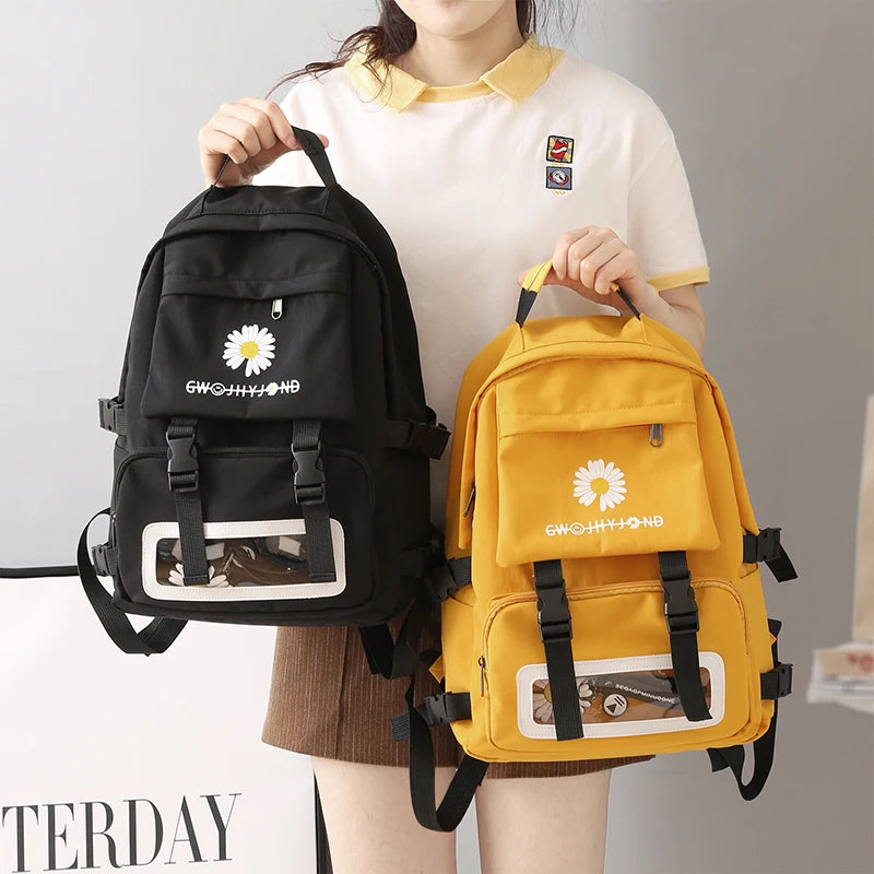 Fashion Korean Style Women Backpacks Student Girls Shoulder Bags Teenager Waterproof Flowers HandBags
