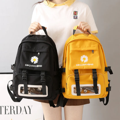 Fashion Korean Style Women Backpacks Student Girls Shoulder Bags Teenager Waterproof Flowers HandBags