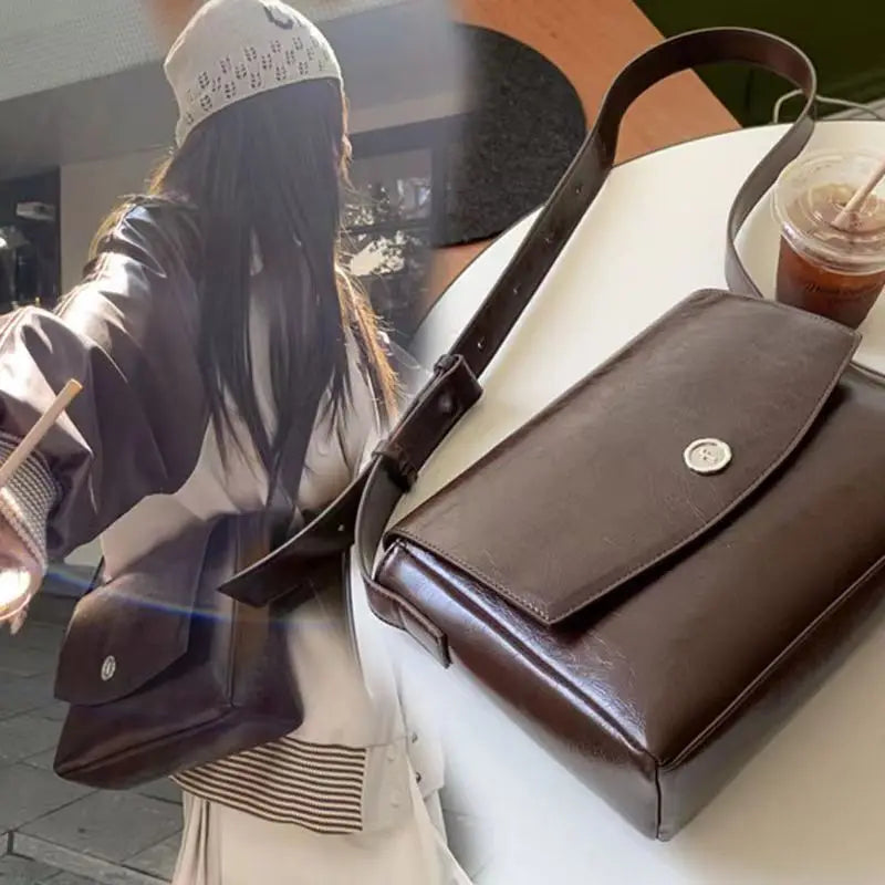 Fashion Korean Style Women Briefcase Messerger Bags OL Female ShoulderBags Office Lady Concise Bolso Para Mujer