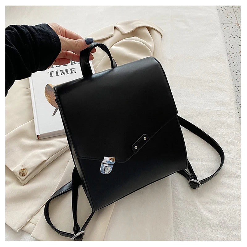 Fashion Korean Style Women Solid Backpacks Irregular Handbags Female Office Lady Shoulder Bags