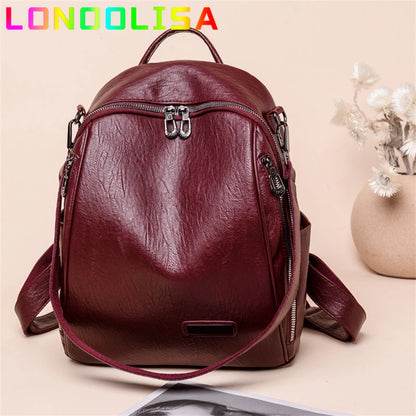 Fashion Ladies 3 In 1 Backpack Shoulder Bag Back Bagpack Academy Bookpack Bookbag Women's Schoolbag College Style Large Rucksack