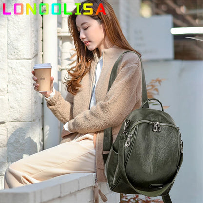 Fashion Ladies 3 In 1 Backpack Shoulder Bag Back Bagpack Academy Bookpack Bookbag Women's Schoolbag College Style Large Rucksack