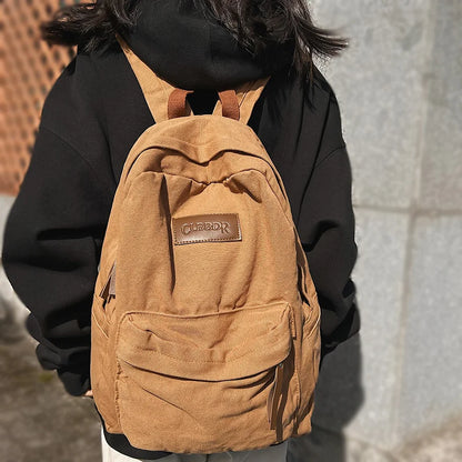 Fashion Ladies Canvas School Backpack Trendy Cool Boy Girl Travel Student Bag Male Female College Backpack Men Women Laptop Bags