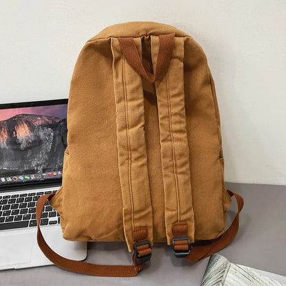 Fashion Ladies Canvas School Backpack Trendy Cool Boy Girl Travel Student Bag Male Female College Backpack Men Women Laptop Bags