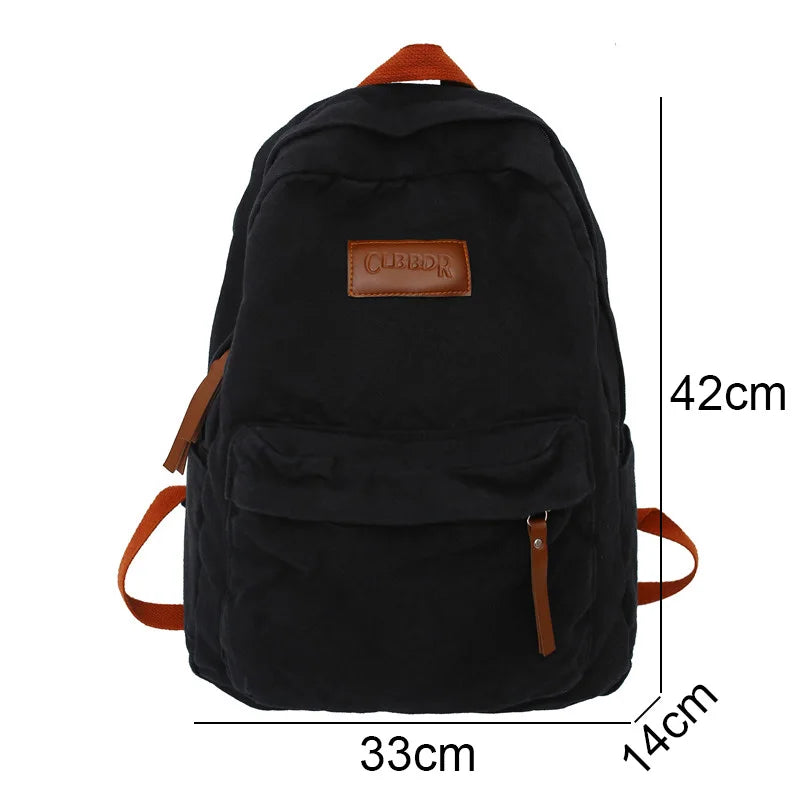 Fashion Ladies Canvas School Backpack Trendy Cool Boy Girl Travel Student Bag Male Female College Backpack Men Women Laptop Bags