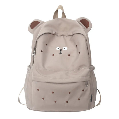 Fashion Ladies Cute Cartoon Pictures College Backpack Girl Trendy Embroidery Kawaii Bag Female Laptop Backpack Women Travel Bags