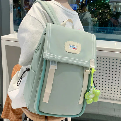 Fashion Ladies Kawaii Purple Travel Book Bag Women Laptop Teen Leisure Girl College Backpack Trendy Female Cute Nylon School Bag