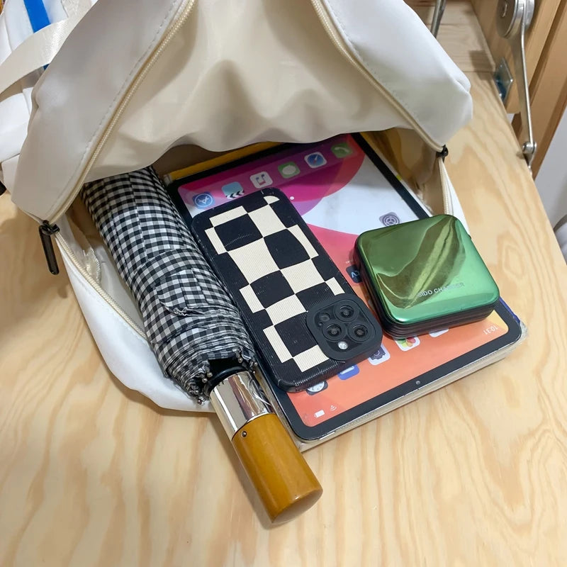 Fashion Ladies Kawaii Purple Travel Book Bag Women Laptop Teen Leisure Girl College Backpack Trendy Female Cute Nylon School Bag