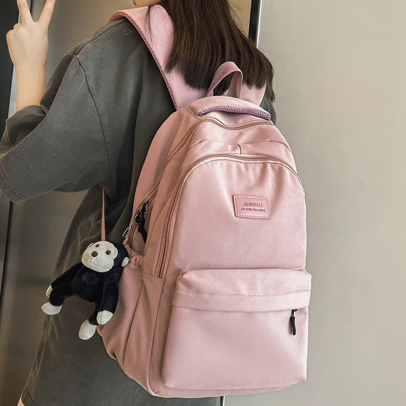 Fashion Ladies Male Nylon College Backpack Cool Girl Travel Boy Leisure Book Backpack Female Laptop Student Men Women School Bag