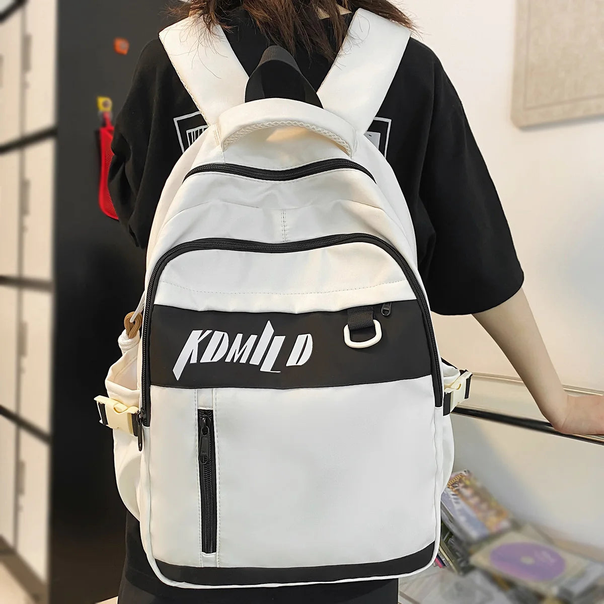 Fashion Ladies Men Laptop Waterproof Travel College Backpack Girl Boy Kawaii Women School Book Bag Cool Female Bags Trendy Nylon