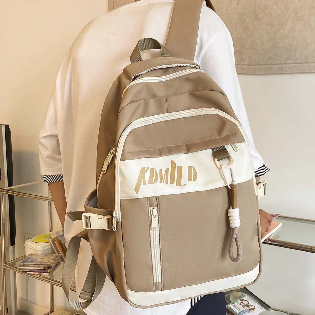Fashion Ladies Men Laptop Waterproof Travel College Backpack Girl Boy Kawaii Women School Book Bag Cool Female Bags Trendy Nylon