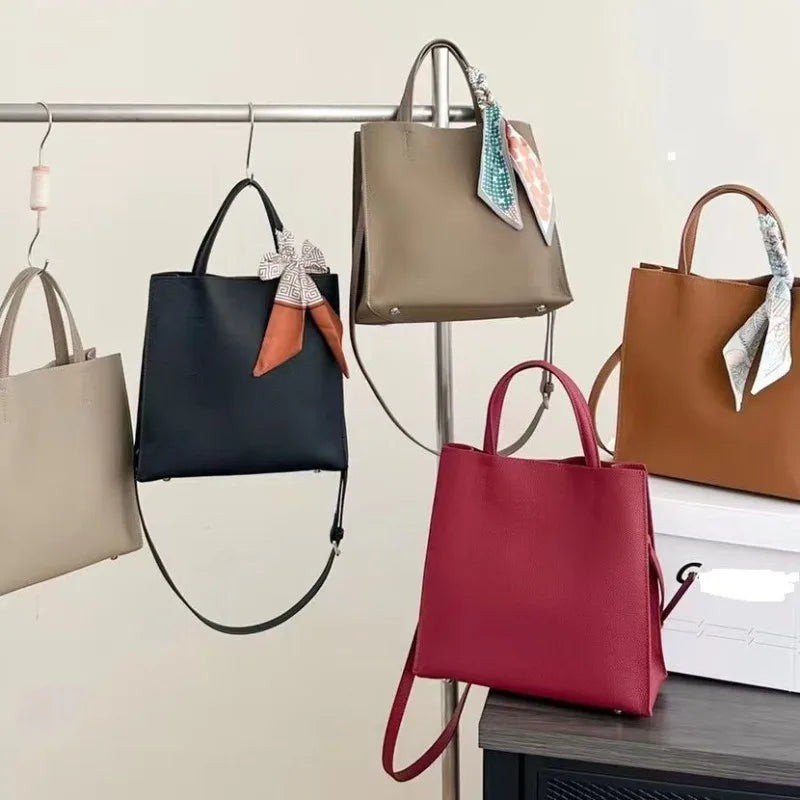 Fashion Ladies Purse Niche Elegant Commuter Large Capacity Shoulder Bags Simple Solid All-match Female Handbags 2024 New Bolsas