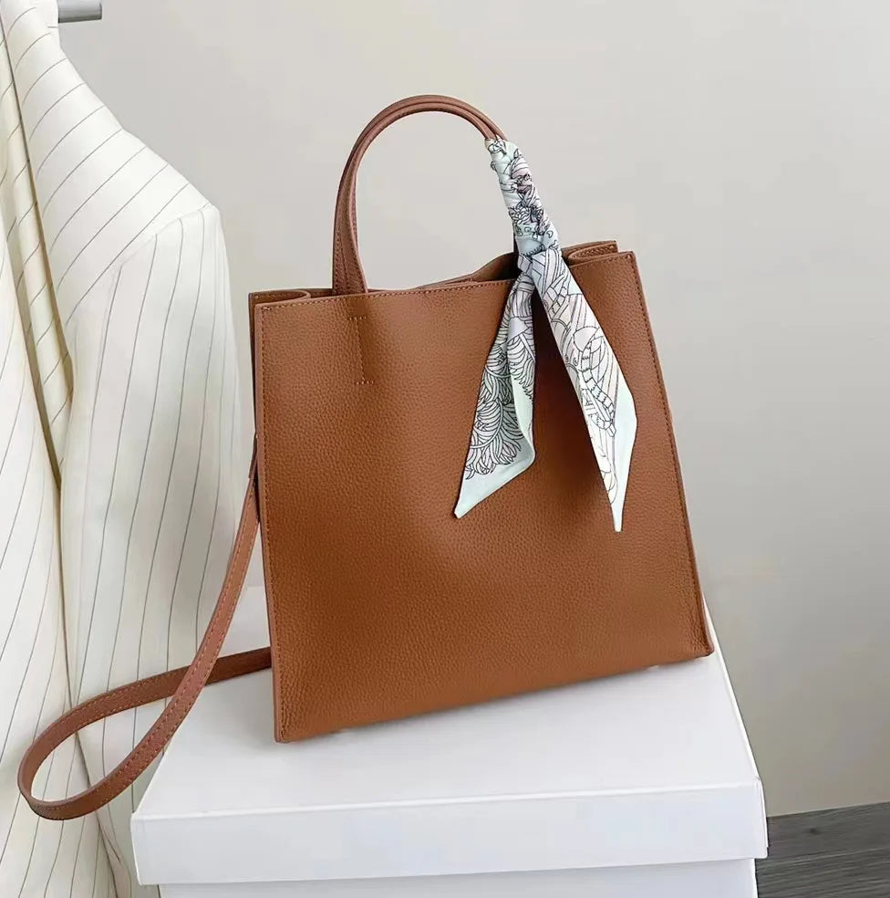 Fashion Ladies Purse Niche Elegant Commuter Large Capacity Shoulder Bags Simple Solid All-match Female Handbags 2024 New Bolsas