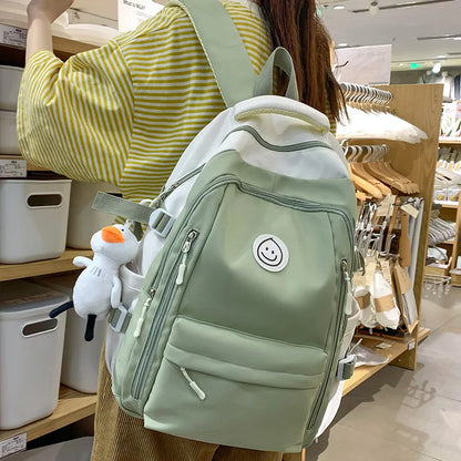 Fashion Lady Cute Female Travel Teenage College Backpack Trendy Girl Kawaii Nylon Leisure Backpack Women Laptop Student Book Bag