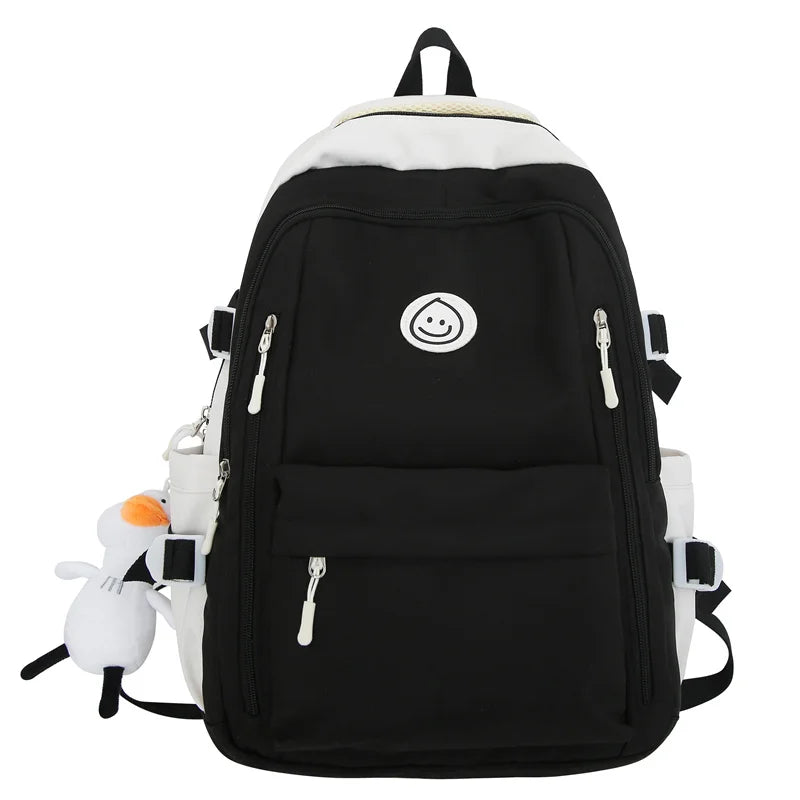 Fashion Lady Cute Female Travel Teenage College Backpack Trendy Girl Kawaii Nylon Leisure Backpack Women Laptop Student Book Bag