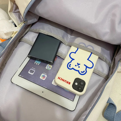 Fashion Lady Cute Female Travel Teenage College Backpack Trendy Girl Kawaii Nylon Leisure Backpack Women Laptop Student Book Bag