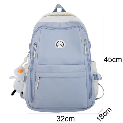 Fashion Lady Cute Female Travel Teenage College Backpack Trendy Girl Kawaii Nylon Leisure Backpack Women Laptop Student Book Bag