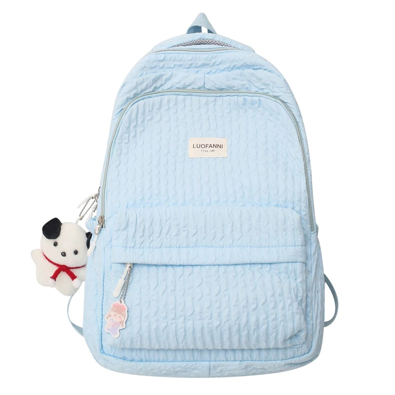 Fashion Lady Cute Pink Laptop Female Travel Book Bag Trendy Cool Women New College Student Backpack Girl Kawaii Nylon School Bag