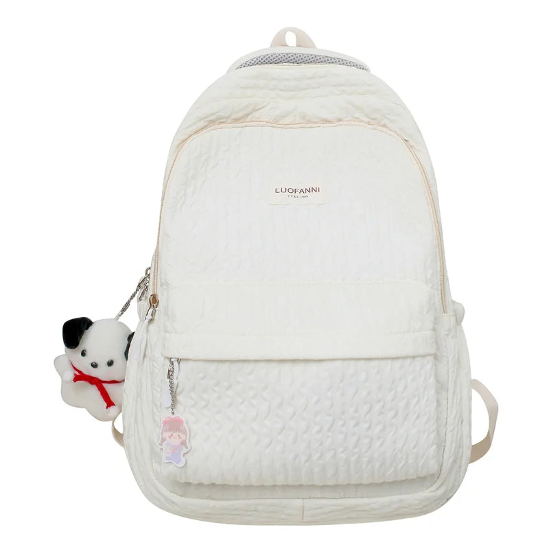 Fashion Lady Cute Pink Laptop Female Travel Book Bag Trendy Cool Women New College Student Backpack Girl Kawaii Nylon School Bag