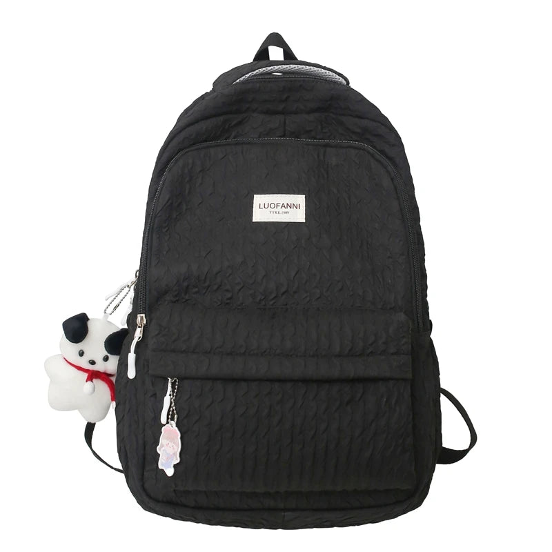 Fashion Lady Cute Pink Laptop Female Travel Book Bag Trendy Cool Women New College Student Backpack Girl Kawaii Nylon School Bag
