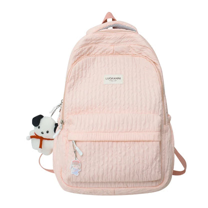 Fashion Lady Cute Pink Laptop Female Travel Book Bag Trendy Cool Women New College Student Backpack Girl Kawaii Nylon School Bag