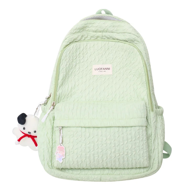 Fashion Lady Cute Pink Laptop Female Travel Book Bag Trendy Cool Women New College Student Backpack Girl Kawaii Nylon School Bag