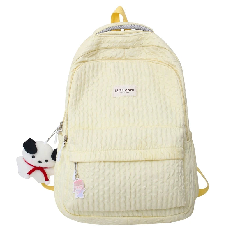 Fashion Lady Cute Pink Laptop Female Travel Book Bag Trendy Cool Women New College Student Backpack Girl Kawaii Nylon School Bag