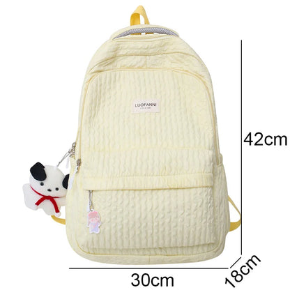 Fashion Lady Cute Pink Laptop Female Travel Book Bag Trendy Cool Women New College Student Backpack Girl Kawaii Nylon School Bag