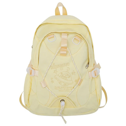 Fashion Lady Travel Embroidery Book Bag Trendy Female Cute Nylon Backpack Women Laptop School Bag Girl College Backpacks Leisure