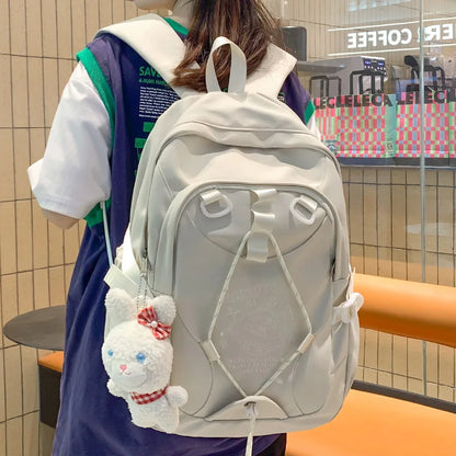 Fashion Lady Travel Embroidery Book Bag Trendy Female Cute Nylon Backpack Women Laptop School Bag Girl College Backpacks Leisure