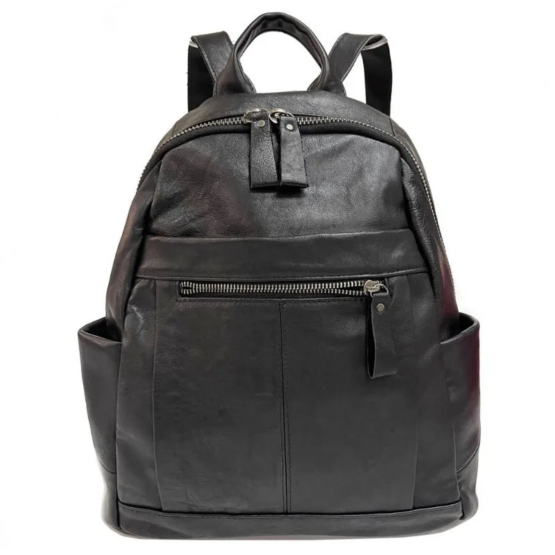 Fashion Large Capacity Genuine Leather Backpacks All-match Soft Casual Travel Shoulder Bags 2024 New Versatile Bolsas Mujer
