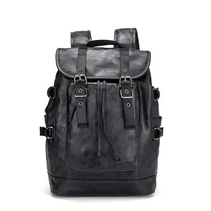 Fashion Large Capacity Men Outdoor Travel Trendy Leather Student School Bag Casual Male Laptop Backpack