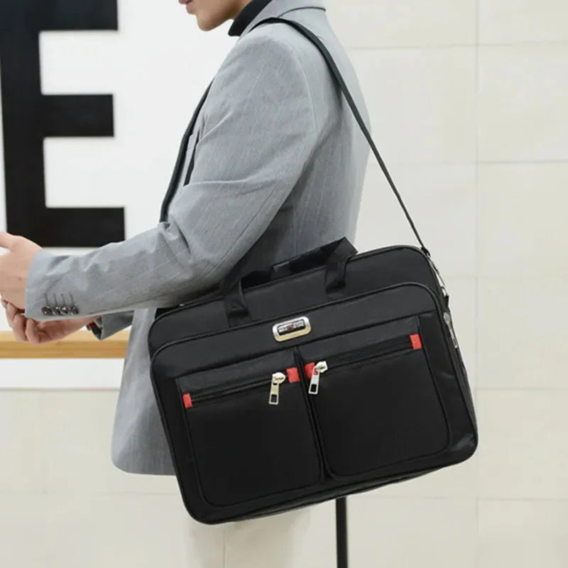 Fashion Large Capacity Men's Briefcase Multifunction 14" Laptop Office Male Shoulder Messenger Bag Business Handbag
