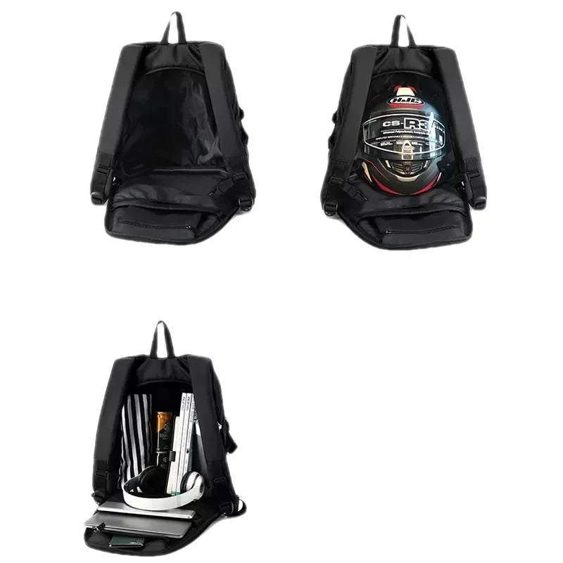 Fashion Large Capacity Motorcycle Helmet Backpack Men Waterproof Laptop bag Reflective Cycling Traveling Package For Male
