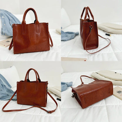 Fashion Large Capacity Tote Bags Luxurious Designer Brand Women's Shoulder Bag High Quality Leather Solid Color Crossbody Bags