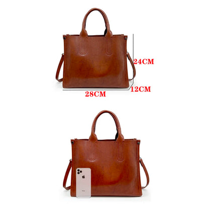 Fashion Large Capacity Tote Bags Luxurious Designer Brand Women's Shoulder Bag High Quality Leather Solid Color Crossbody Bags