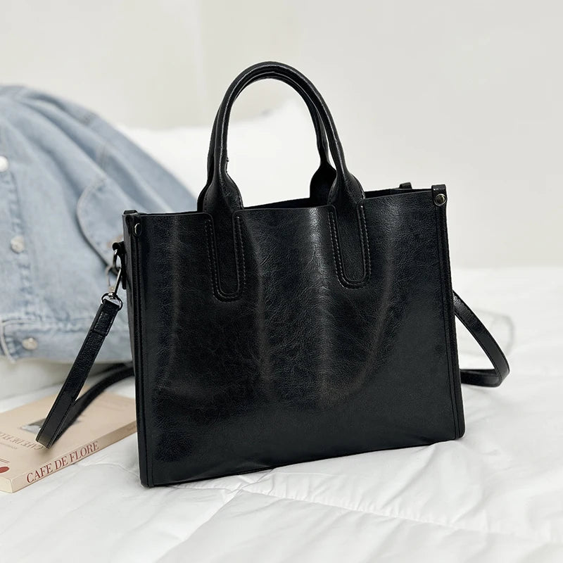 Fashion Large Capacity Tote Bags Luxurious Designer Brand Women's Shoulder Bag High Quality Leather Solid Color Crossbody Bags