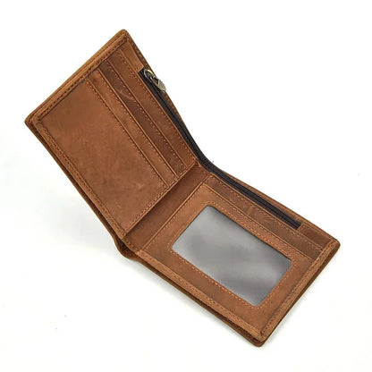 Fashion Leather Men RFID Functional Coin Purse Slim Short Pocket Wallet Real Cowskin For Man crhistmas gift