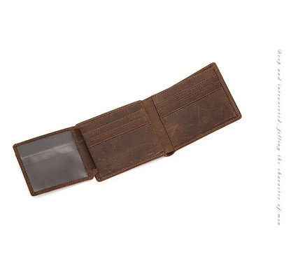 Fashion Leather Men RFID Functional Coin Purse Slim Short Pocket Wallet Real Cowskin For Man crhistmas gift
