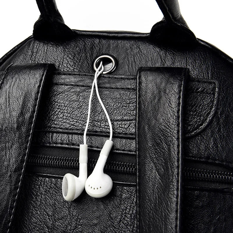 Fashion Leather Women's Backpacks High Quality Female Travel Backpack College Students School Bag Mochilas