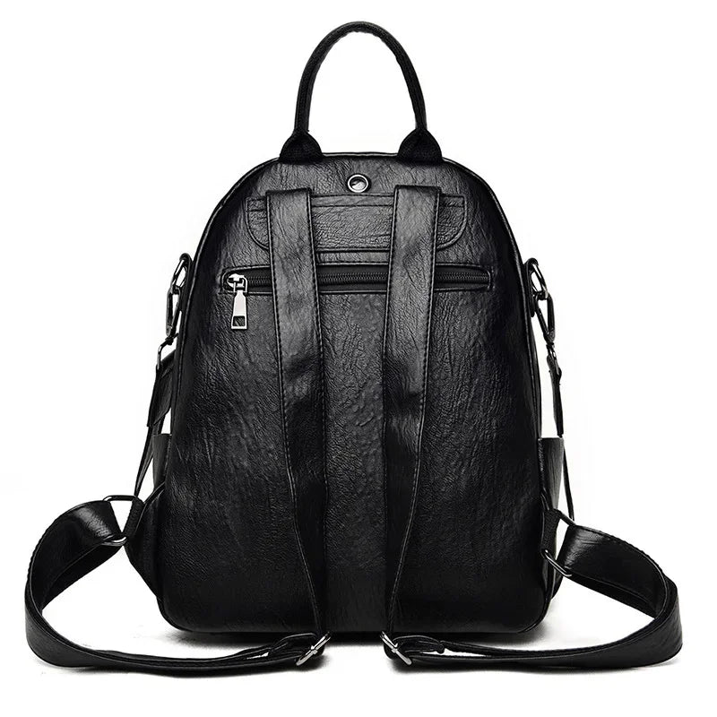 Fashion Leather Women's Backpacks High Quality Female Travel Backpack College Students School Bag Mochilas