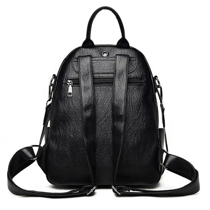 Fashion Leather Women's Backpacks High Quality Female Travel Backpack College Students School Bag Mochilas