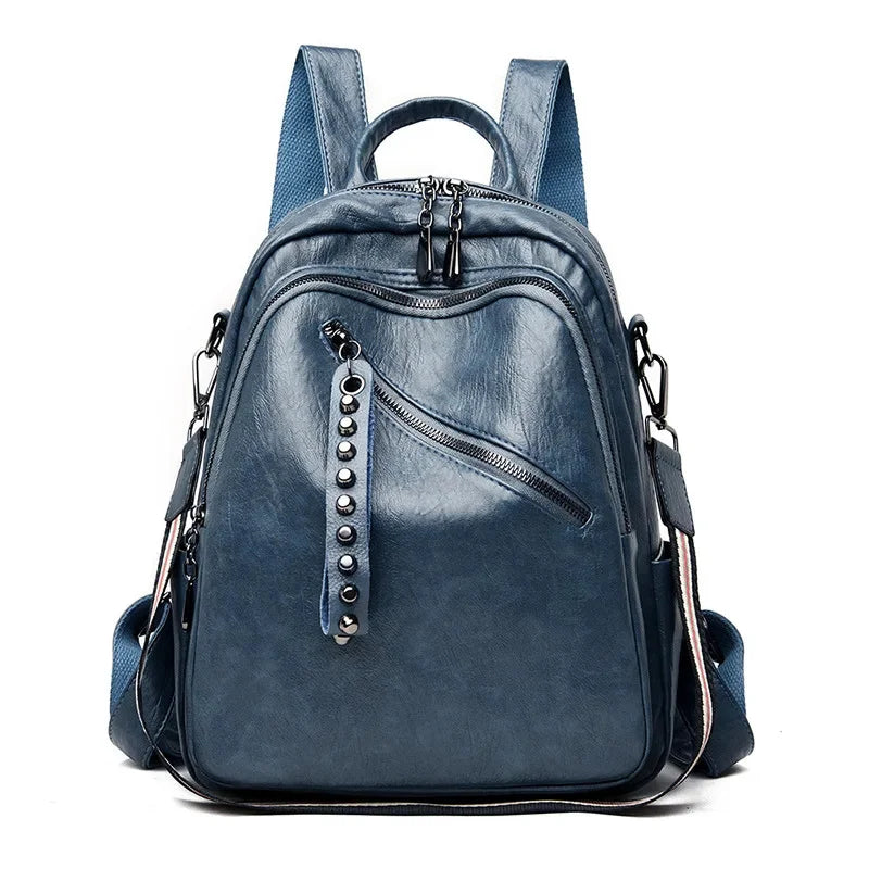 Fashion Leather Women's Backpacks High Quality Female Travel Backpack College Students School Bag Mochilas