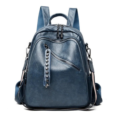 Fashion Leather Women's Backpacks High Quality Female Travel Backpack College Students School Bag Mochilas