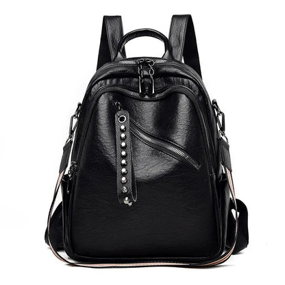 Fashion Leather Women's Backpacks High Quality Female Travel Backpack College Students School Bag Mochilas