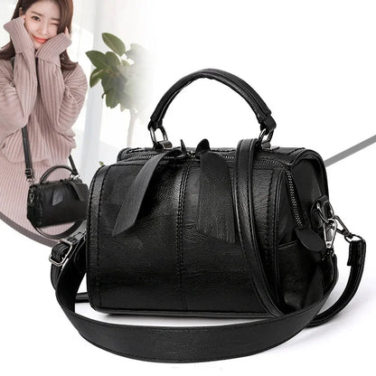 Fashion Leather Women's Shoulder Small Ladies Purses and Handbags Casual Crossbody Messenger s Trendy Female Pillow Bag
