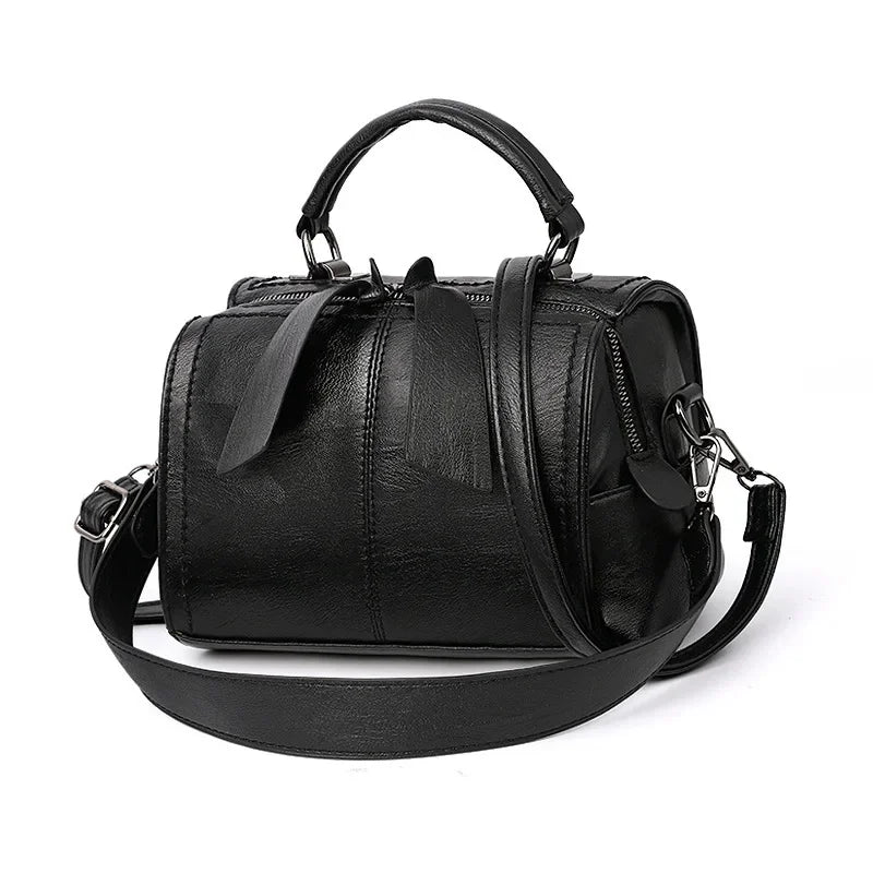 Fashion Leather Women's Shoulder Small Ladies Purses and Handbags Casual Crossbody Messenger s Trendy Female Pillow Bag